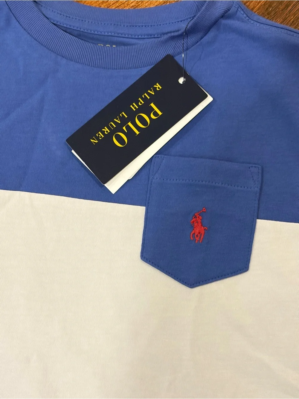 Polo by Ralph Lauren Colorblock Pocket Tee - Blue, White, boy various